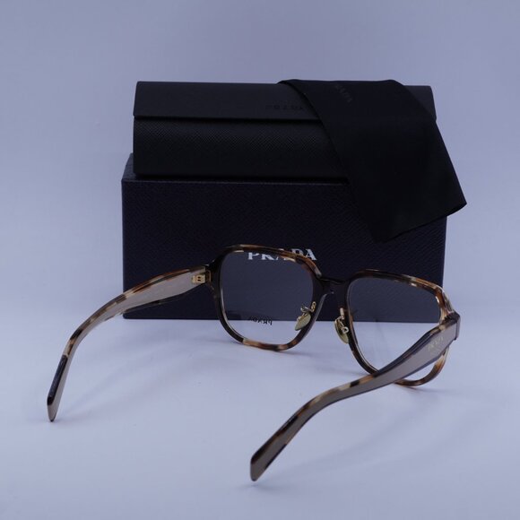 Prada PRB07VD 07R1O1 Square Eyeglasses - Havana Caramel 56mm - Picture 4 of 8